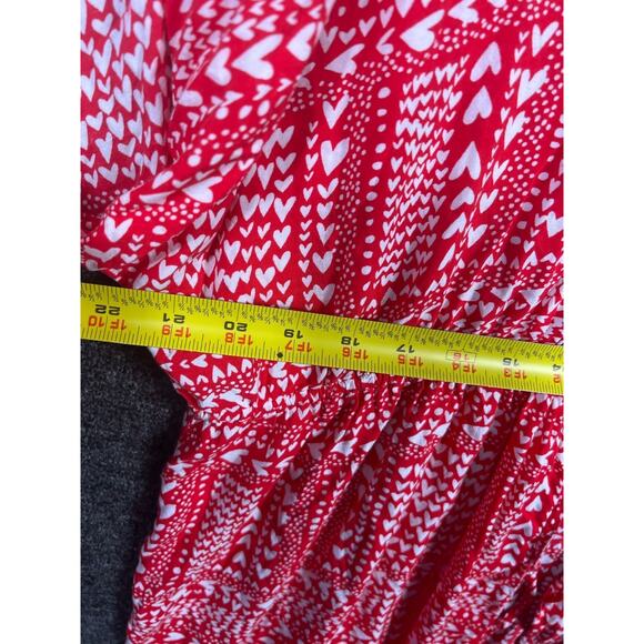 Victoria’s Secret Heart Robe Womens One Size Red White Short KImono Sleeve - Picture 9 of 9